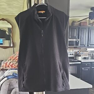 Old Navy Black Vest with Yellow Hanger Loop